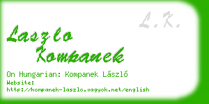 laszlo kompanek business card