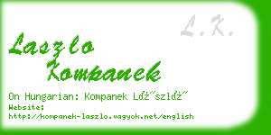 laszlo kompanek business card